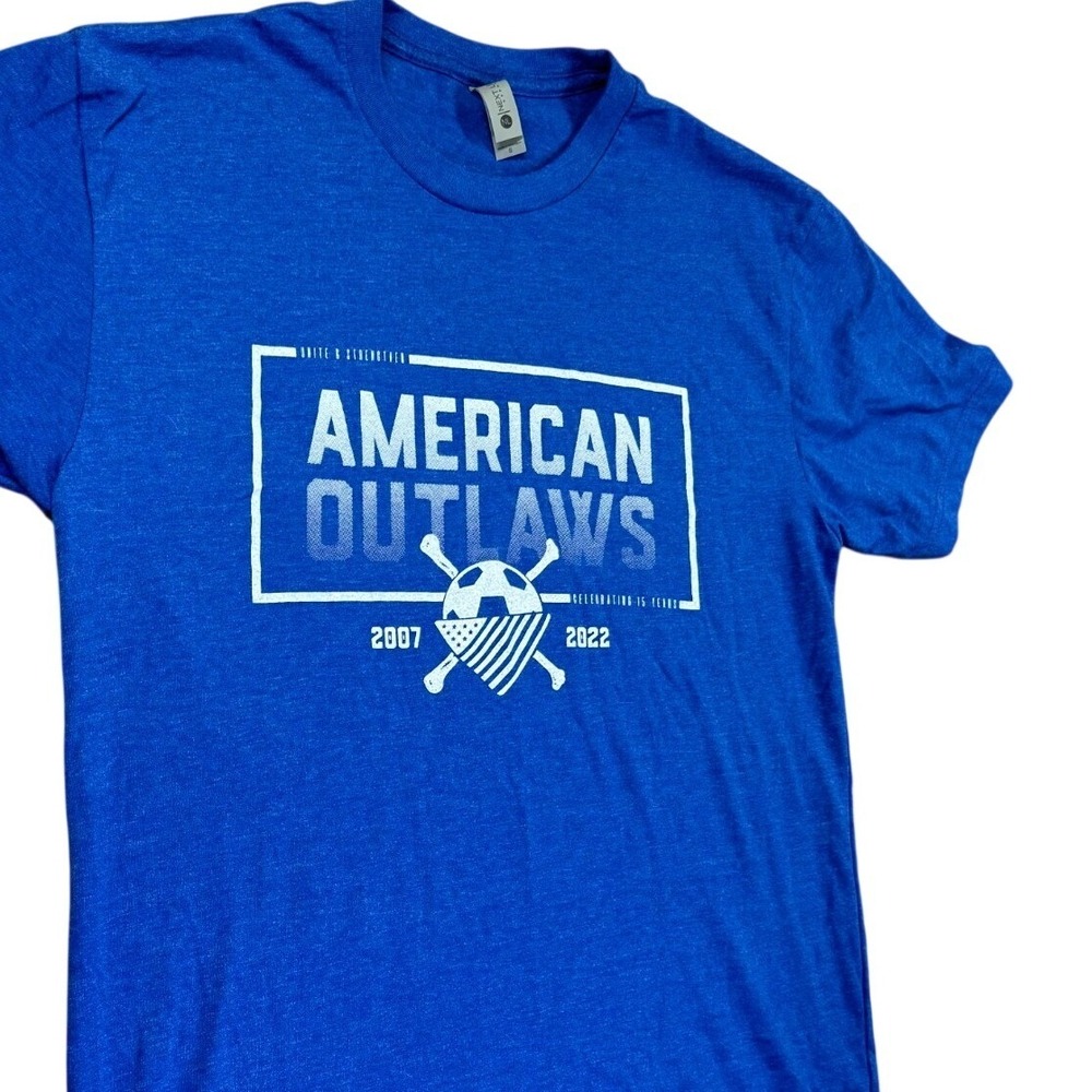 American‎ Outlaws Shirt Men S Blue USMNT Soccer Football Pulisic USA Graphic